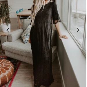 Lace Bohemian Maxi Dress
